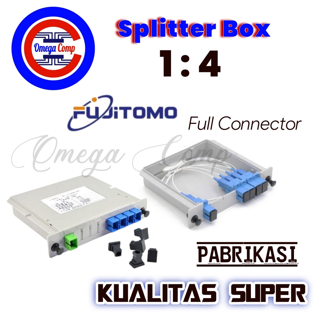 Pasive Splitter Fiber optik FTTH 1:4 SC UPC // Pasif spliter box 1:4