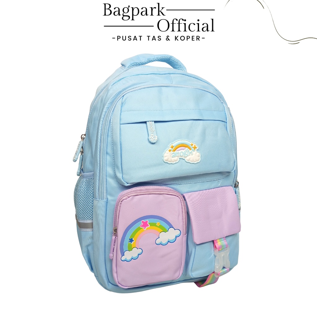 Tas Anak Sekolah Alto Girl Original Tas Anak Alto Kekinian Tas Remaja Perempuan Alto Motif Polos Pelangi Free Rain Cover