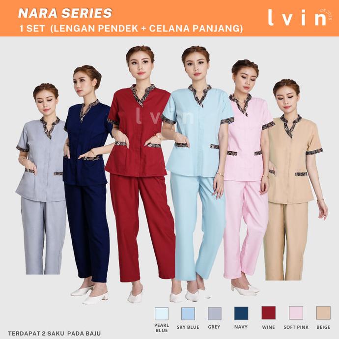 Baju suster batik Nara series / seragam suster / baby sitter