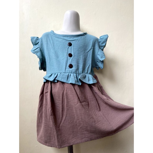 DRESS MALALA 1-4th krinkle airflow ramai viral bajau anak perempuan grosir murah