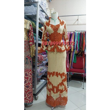 kebaya sulam usus lampung setelan dress usus S-M