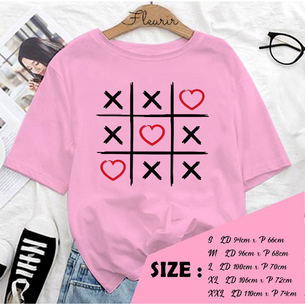 FLEURIR - COD KAOS WANITA XOX PRIA REMAJA DEWASA UNISEX TSHIRT JUMBO