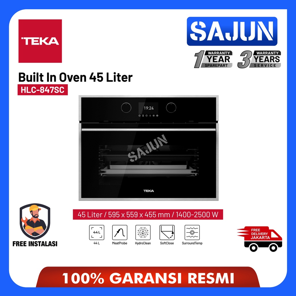 TEKA Steam Oven HLC 847 SC Oven Tanam Compact Combi 45L
