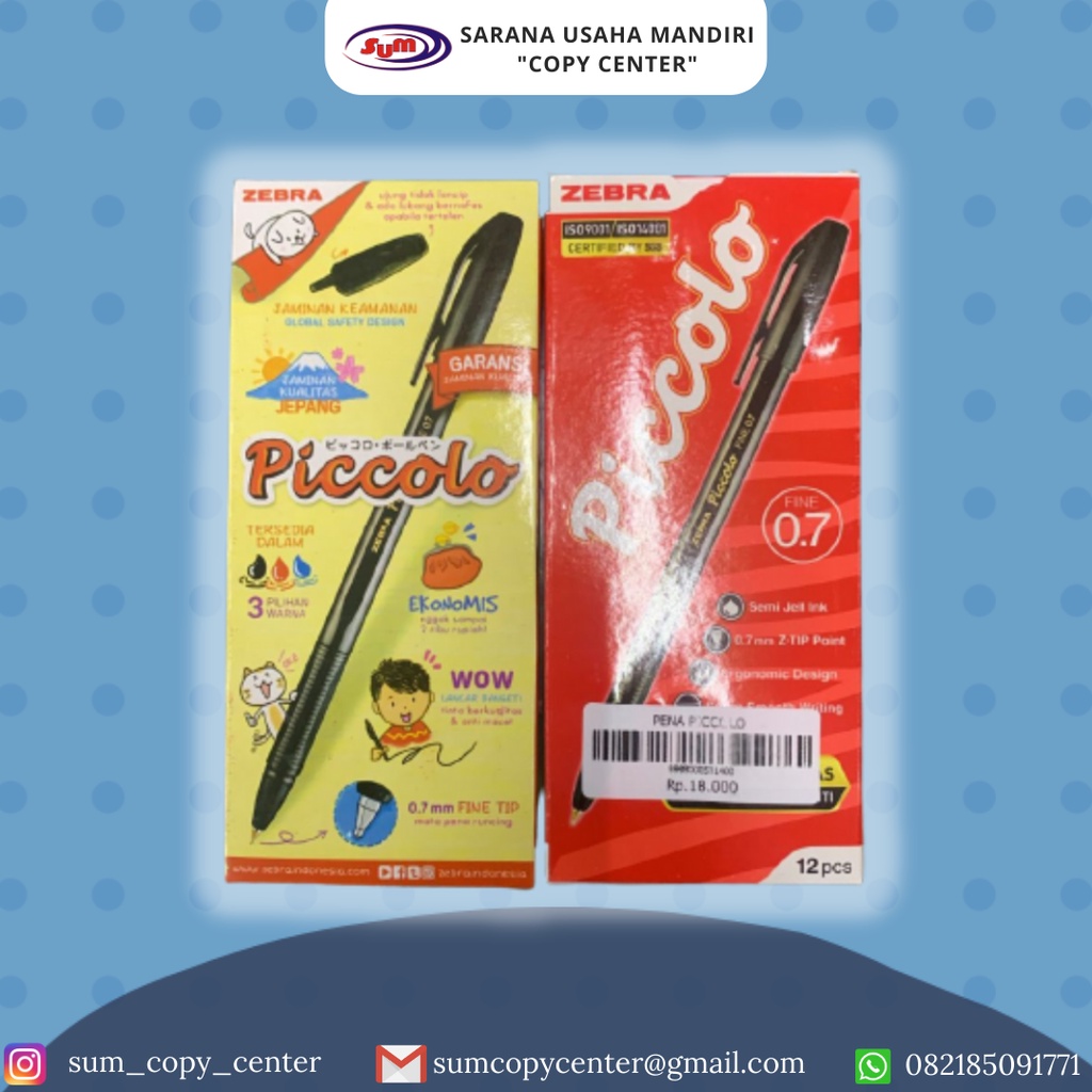 

Pulpen / Ballpoin / Pena Piccolo Hitam (Pack/Pcs)
