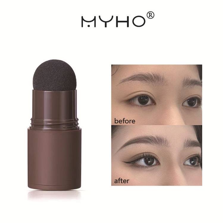 MYHO Eyebrow Powder Cetakan Alis Instan Eyebrow Stamp Alis Stempel Alis Waterproof dengan 10 Model