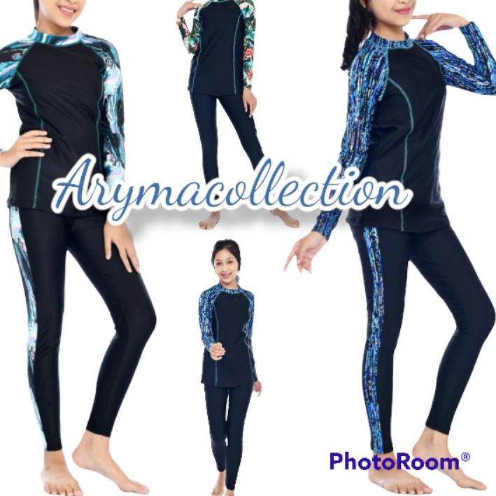 HOT Product 02-piece baju renang ABG - REMAJA usia 10-15 tahun baju renang baju renang panjang 2-PIE