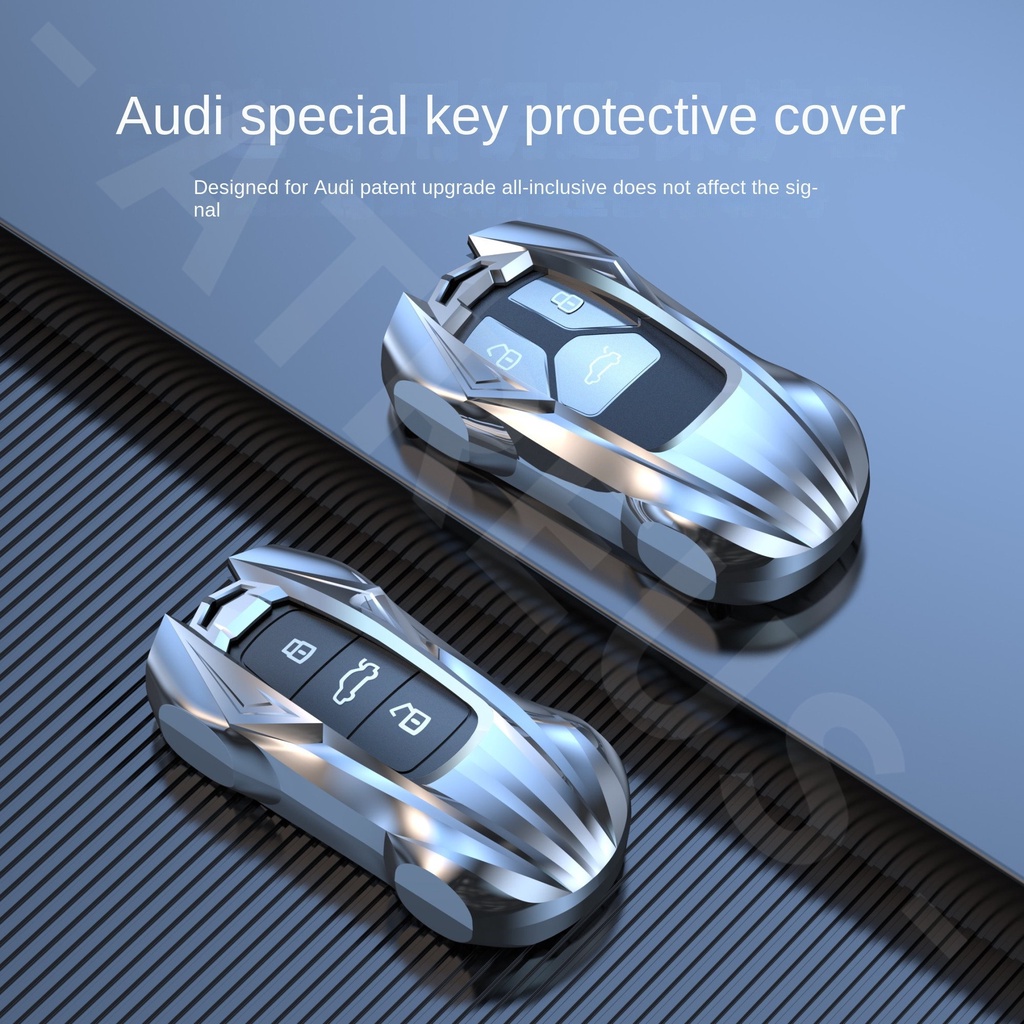 1set Casing Kunci Gaya Mobil Sport Audi Bahan Zinc alloy Cover Untuk A3 8l A1 Q5 TT mk2 A5 A4 B7 B8 B5 A6 C7 C6 Q7 Q3 RS3