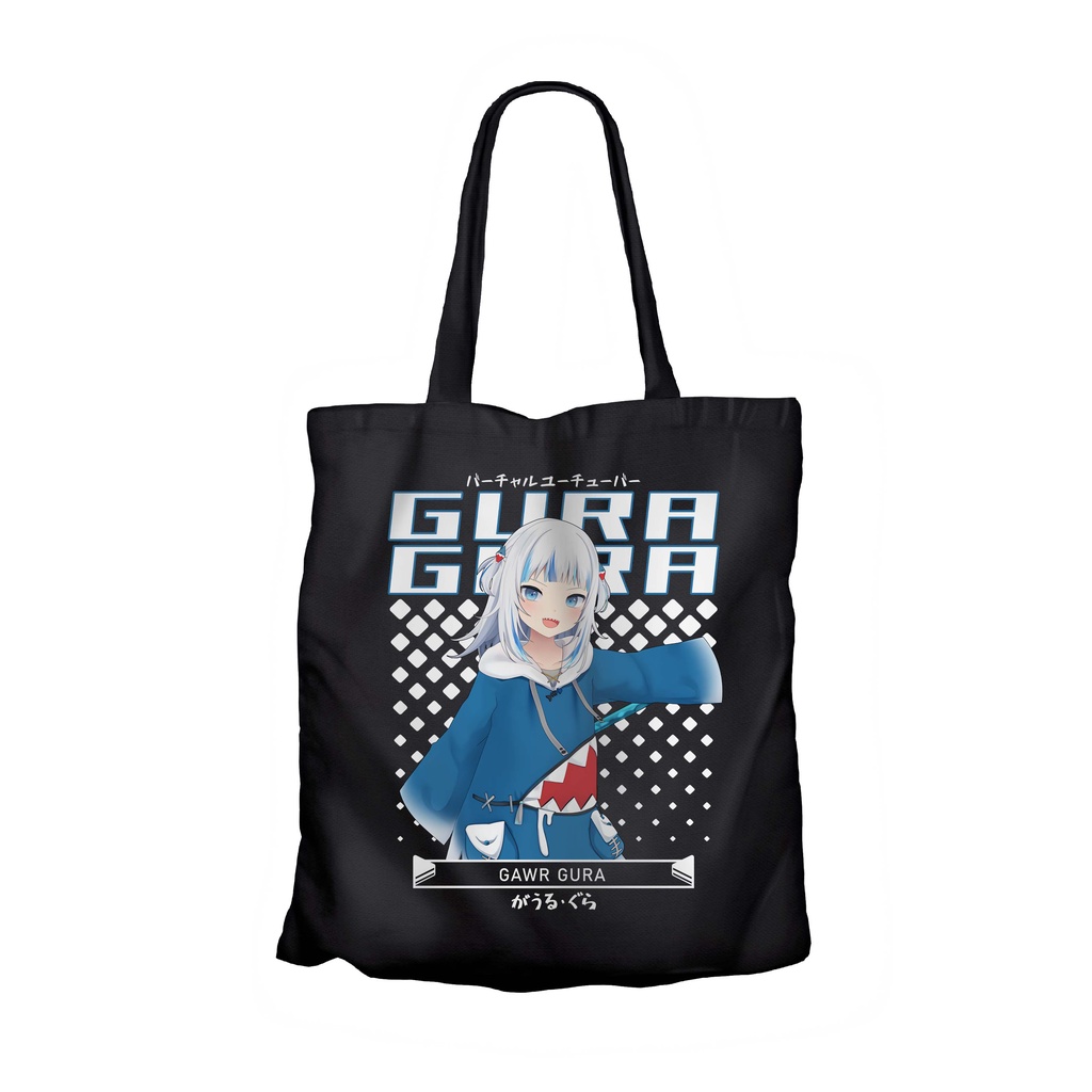 Tote bag infinite anime vtuber GAWR GURA CH - HOLO LIVE ENG material canvas