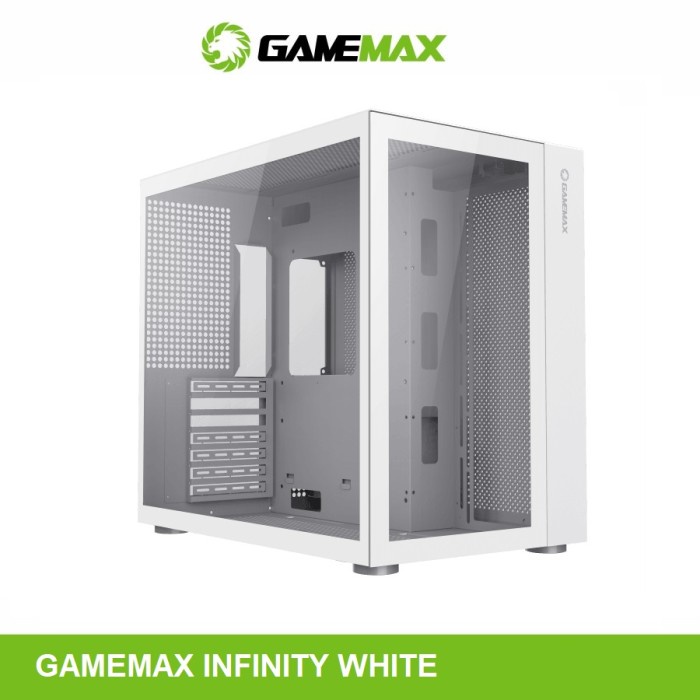 Gamemax Infinity White ATX Gaming PC Case Non Fan