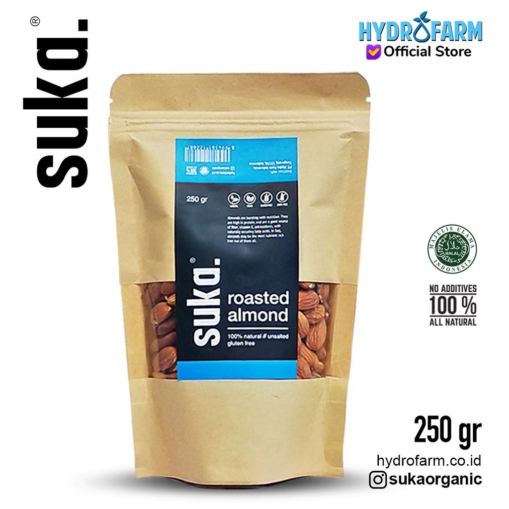 

Suka - Roasted Almond ( kacang Almond panggang 250gr )