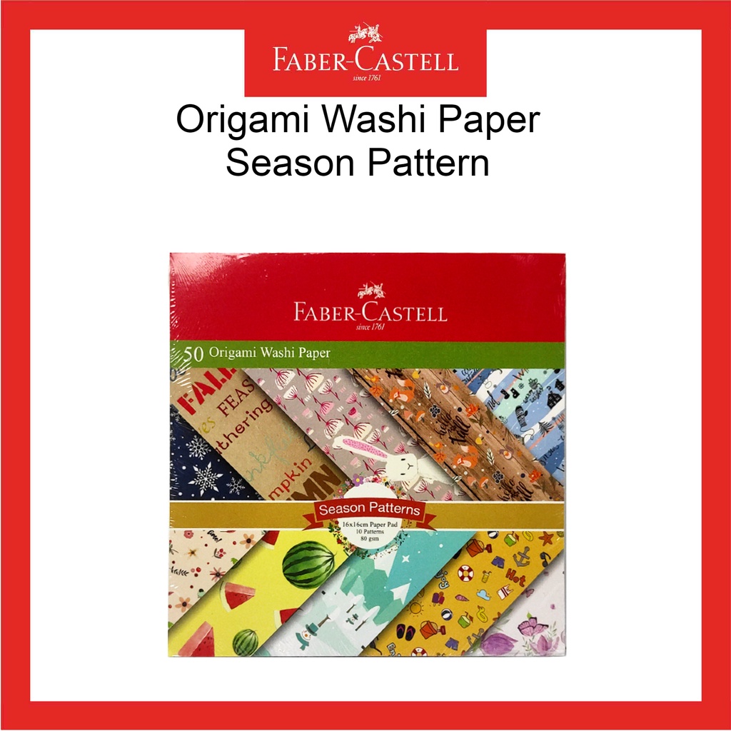 

Kertas Lipat Origami Faber Castell Season Pattern / Ukuran 16x16 CM / Tersedia Harga Grosir