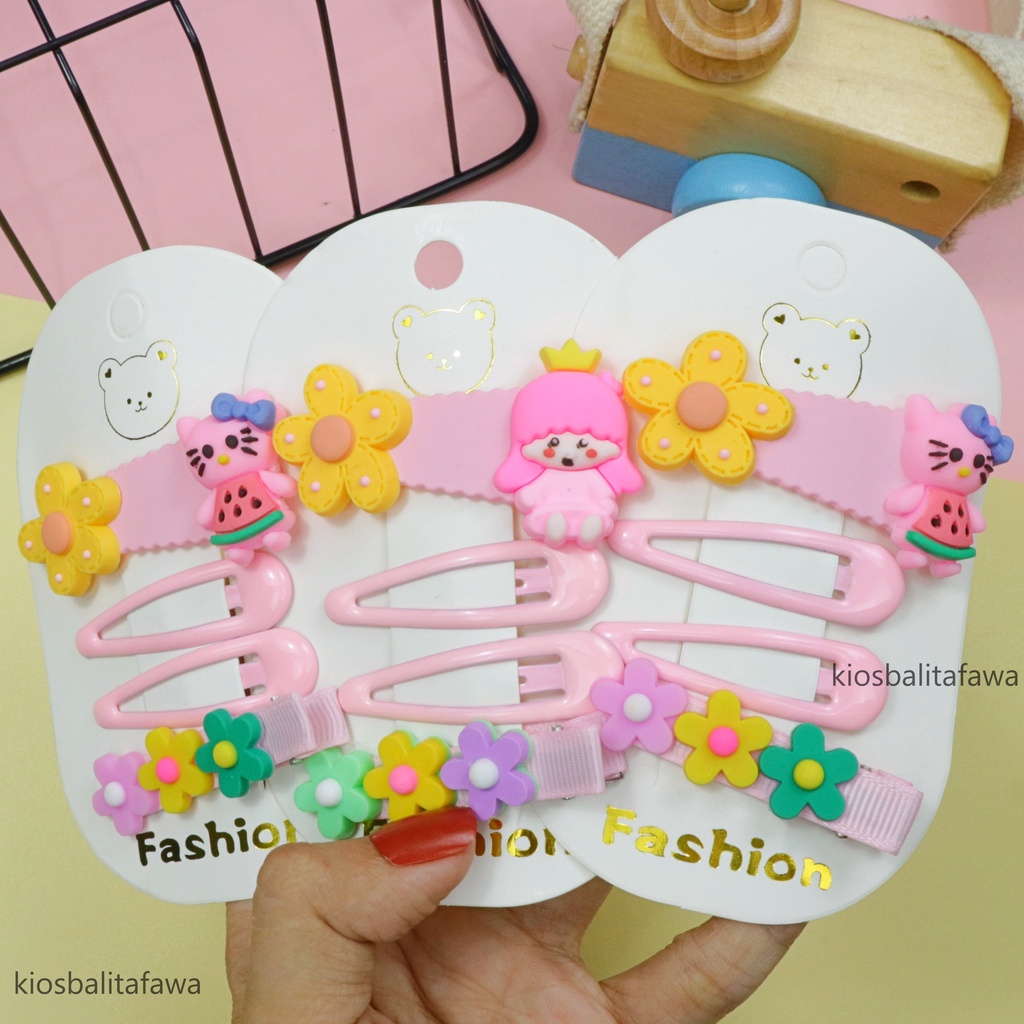 (ISI 4 PCS) Jepit Bite Anak Perempuan / Premium Aksesoris Hair Pin Jepitan Korea Balita Gaya Korean Anak Cewek Babycinnamon