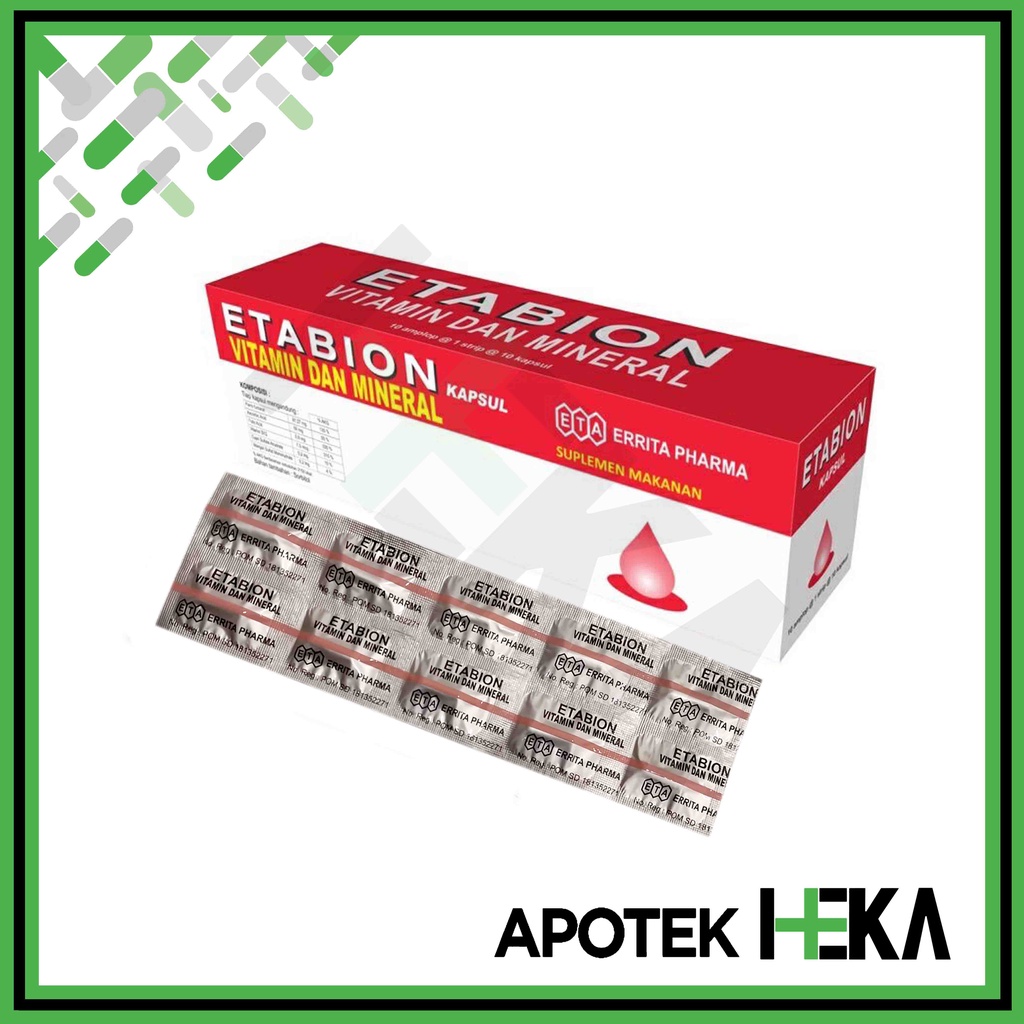 Etabion Kapsul Box isi 10x10 Tablet - Vitamin Suplemen Anemia (SEMARANG)