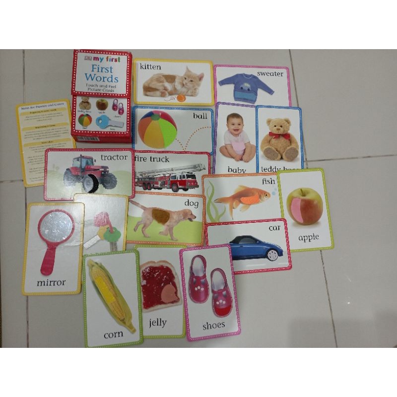 DK My First Words touch and feel picture cards preloved