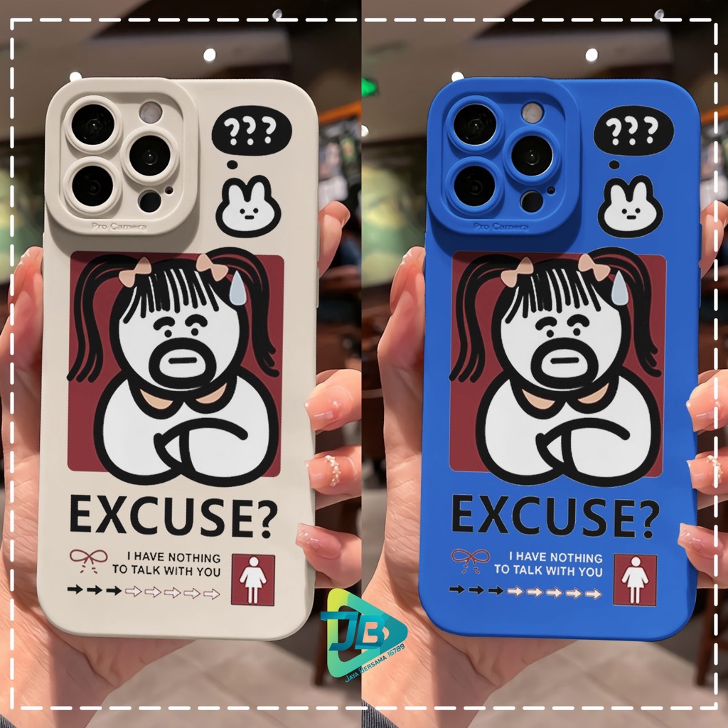 CUSTOM CASE SOFTCASE SILIKON PROCAMERA EXCUSE CUSTOM IPHONE 6 6S 7 7+ 8 8+ X XS MAX 11 12 13 14 PRO MAX JB7156