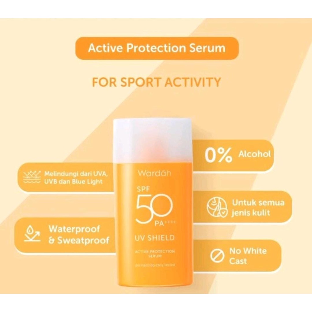 Wardah UV Shield Active Protection Serum SPF 50 PA++++ | WardahSunscreen