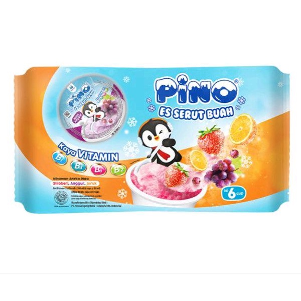 

isi 6 - Pino Ice krim Cup rasa buah Bag 50g