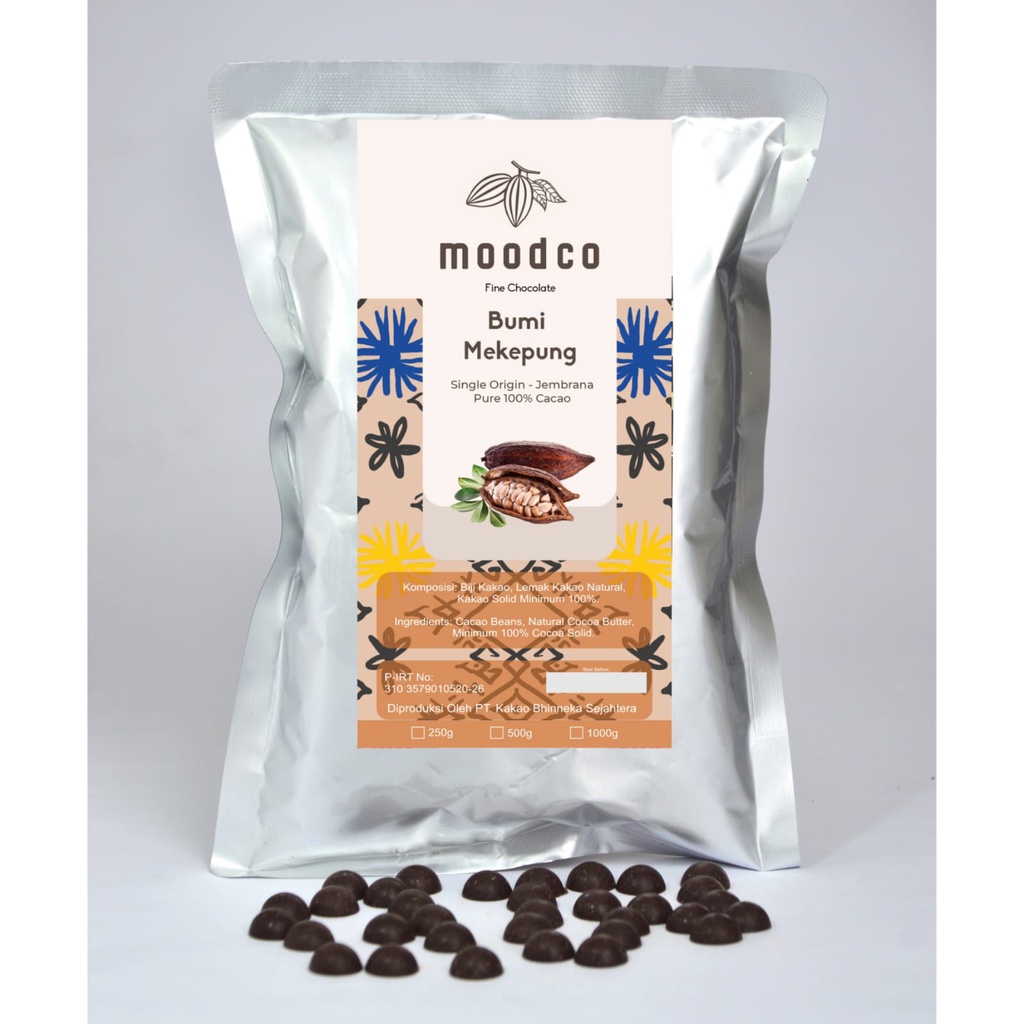 

Moodco Fine Chocolate | Horeka Bumi Mekepung Pure Dark Chocolate 100% Single Origin || Coklat Hitam Asli 100% || Healthy Chocolate Coklat Sehat