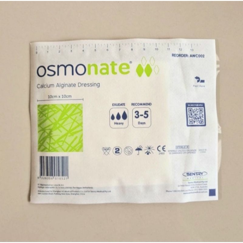 GROSIR OSMONATE 10X10CM Calcium Alginate Dressing 10cm x10cm / Osmonate