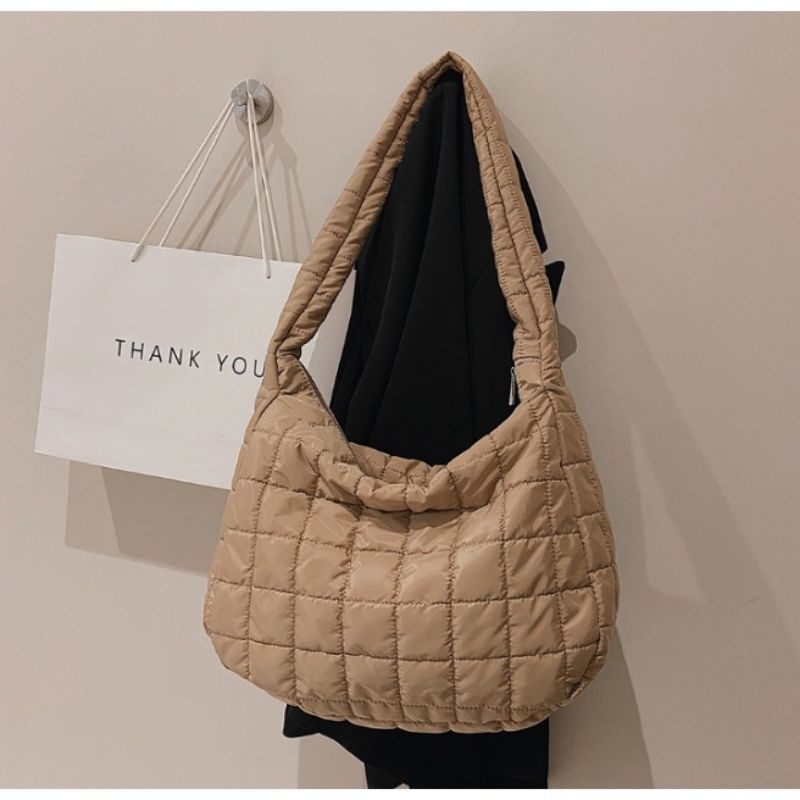 Puffy Bag FLORYN / Shoulder Bag Import / Tote Bag Resleting Tas Selempang Tas Kuliah Tas Korea Tas Wanita Tas Bahu Wanita