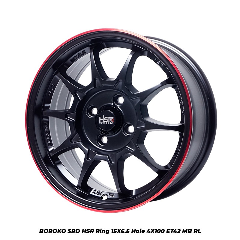 velg mobil HSR R15X65 H4X100 ET42 MB/RL