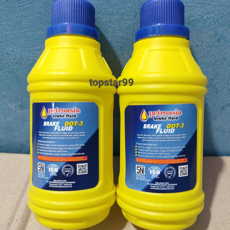 Minyak Rem Petroasia 300ml Dot 3 Warna Neutral Clear Bening Brake Fluid Oli Rem Minyak Rem 300ml