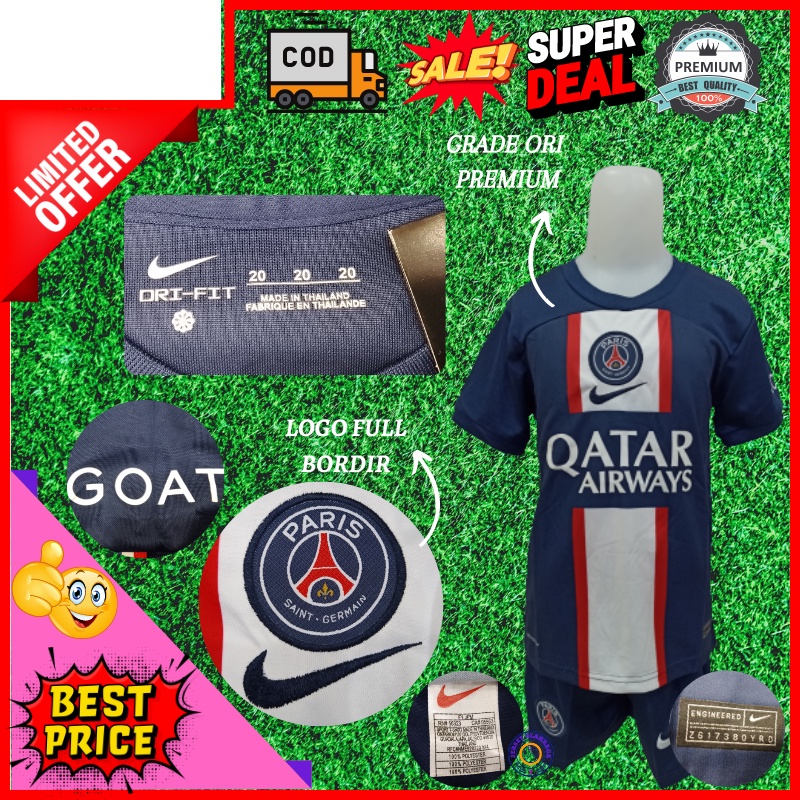 (jerseyolahraga)Kaos Bola Anak Psg Grade Ori 2022 / Stelan Jersey Kaos Bola Anak Psg / Baju Bola Ana