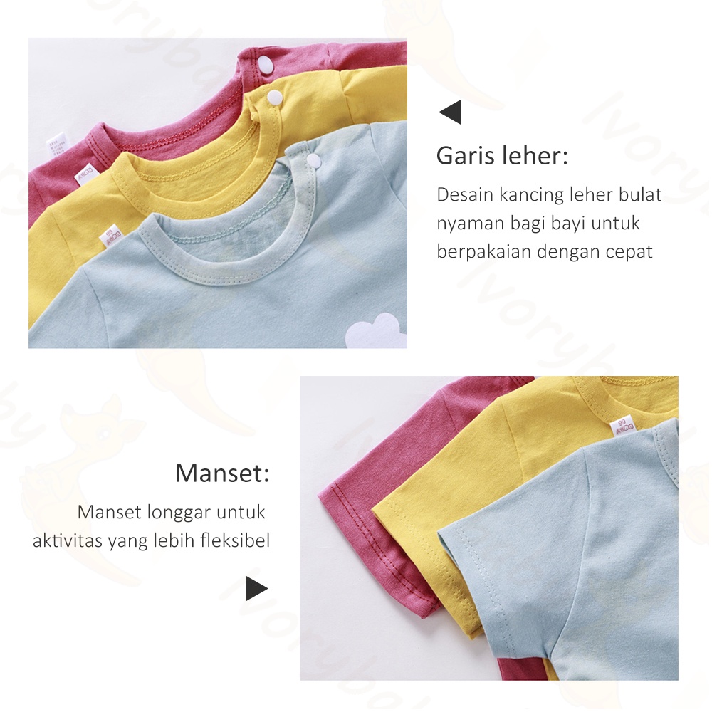 Ivorybaby Jumper romper bayi katun Baju bayi Baby playsuit karakter Romper bayi