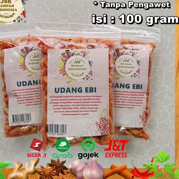 

RVN252 UDANG EBI ASLI ISI 100 GRAM UDANG KERING KUALITAS PREMIUM BUMBU DAPUR JSR REMPAH ||