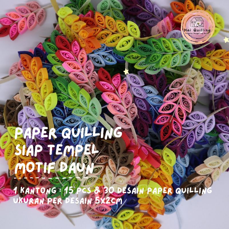 

Paper Quilling / Siap Tempel / Motif Daun
