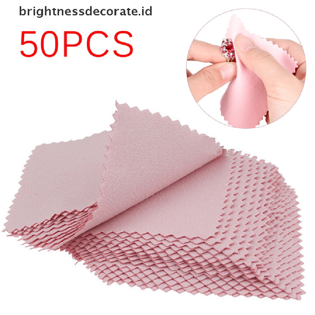 [Birth] 50pcs Silver Polishing Cloth Cleaner Kain Pembersih Perhiasan Alat Anti Noda 50pcs Silver Polishing Cloth Cleaner Kain Pembersih Perhiasan Alat Anti Noda2018 50pcs