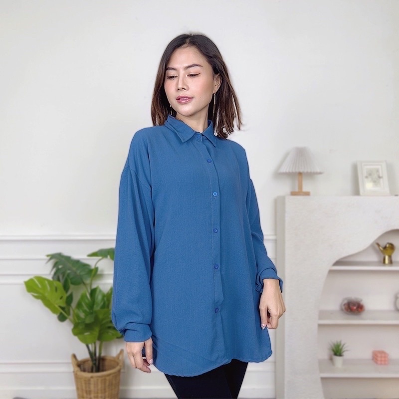 AFI - EC - ⭐️ PREMIUM AIRFLOW CRINCLE ⭐️ Anna Shirt CRINCLE-Denim