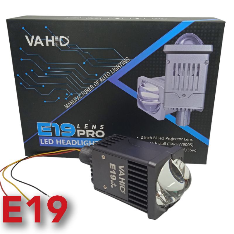 BiLED E19 VAHiD Lampu H4 Projie Mini Lens Laser Lampu Tembak Projector Satuan