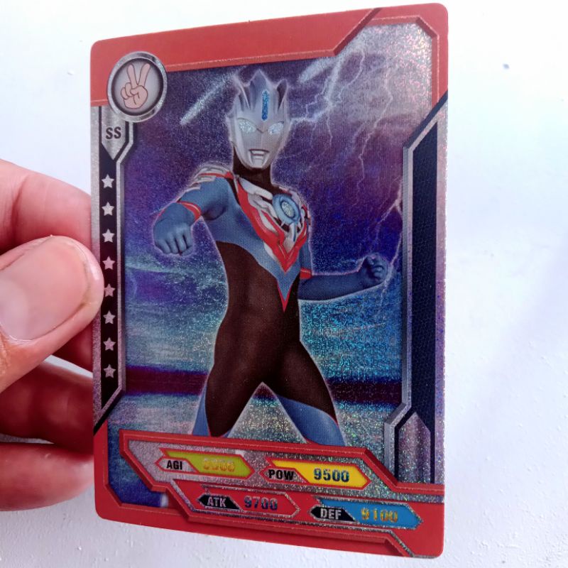 KARTU ULTRAMAN LANGKA GOLD SILVER STAR HOLOGRAM 3D PLATINUM