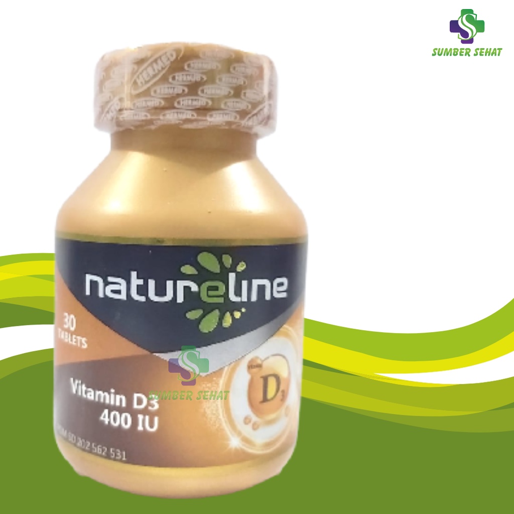 NATURELINE VITAMIN D3 400 IU BOTOL 30 TABLET