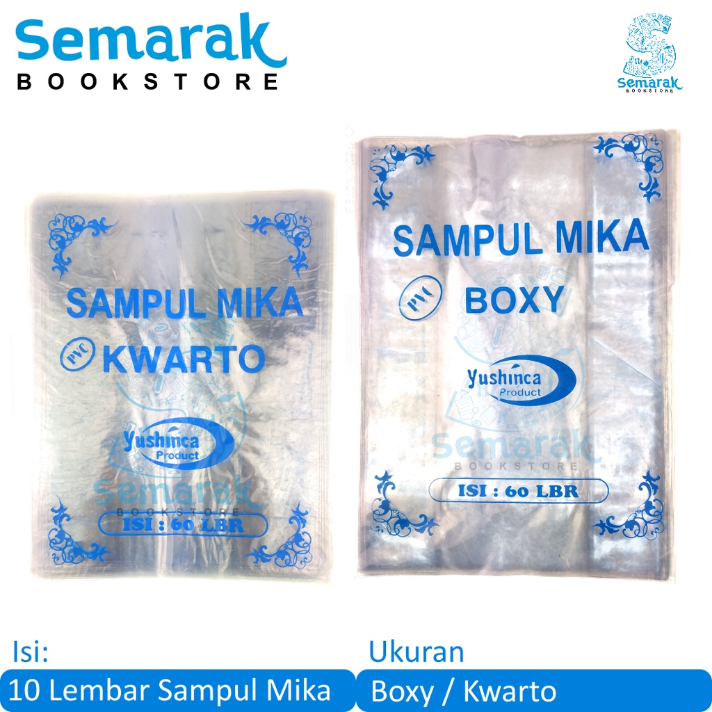 

Yushinca Product Sampul Mika Boxy / Kwarto - Bening [10 Pc]