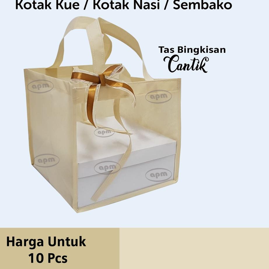 

PJI450 Tas Spunbond Mika Jahit Kotak Kue / Kotak Nasi / Sembako |