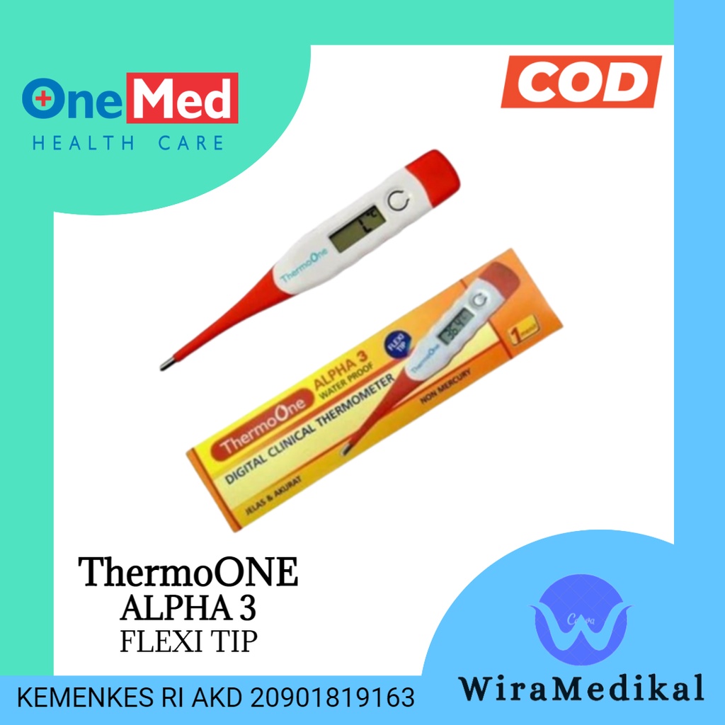 Termometer Digital Flexible Alpha 3 / Termometer Digital Onemed  ThermoOne  Alpha 3