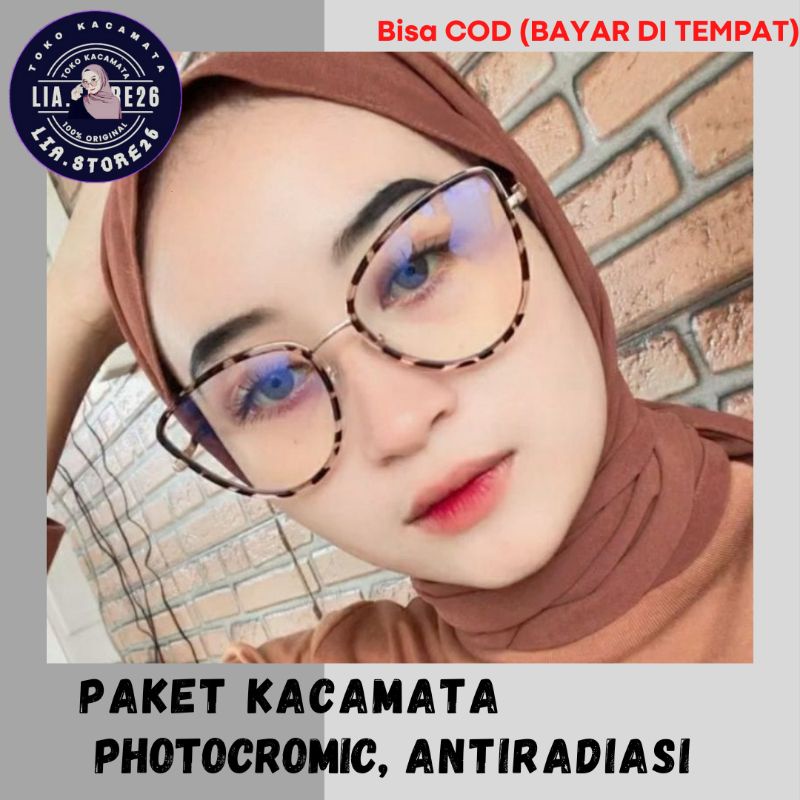 Frame Kacamata - Vani CAT EYE LENSA PHOTOCROMIC | BLUECROMIC | BLUERAY NORMAL MINUS CYL 98525