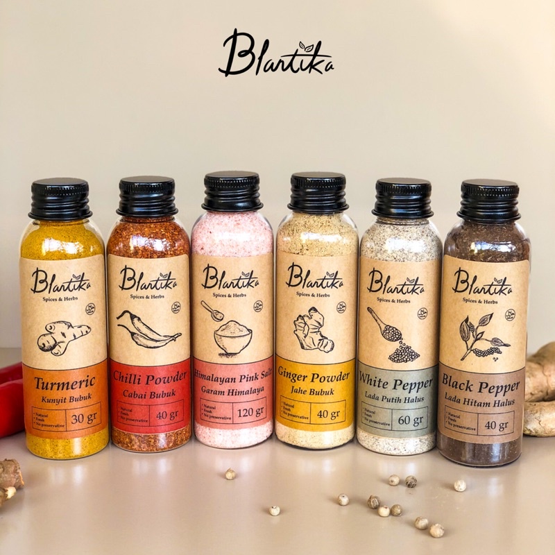 Blantika Lada Putih Halus Premium - Merica Bubuk - White Pepper Powder - Lada Putih Halus non-MSG