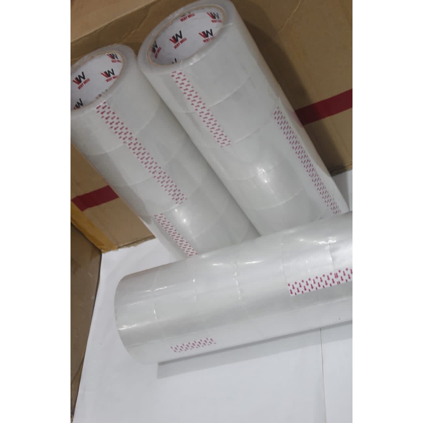 

Lakban bening & Coklat Very Well Opp Tape (1roll) - Plakban Opp Bening 2" 80yard