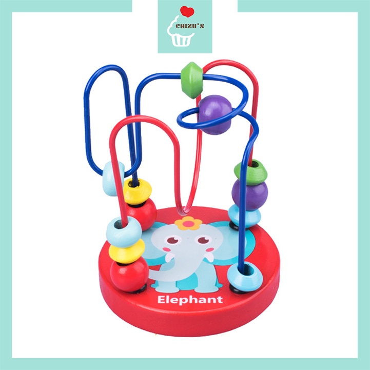 Mini Bead Maze | Mainan Alur Kawat Kayu | Round Wire Beads Game | Jalur Manik-manik Manik | Sensory Toy Sensorik Motorik Halus Montessori Puzzle Edukasi Edukatif Anak Balita Bayi