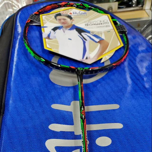 [Free Pasang Senar] Raket Badminton HiQua Ambus HControl Original Bonus Tas Besar, Senar, Kaos