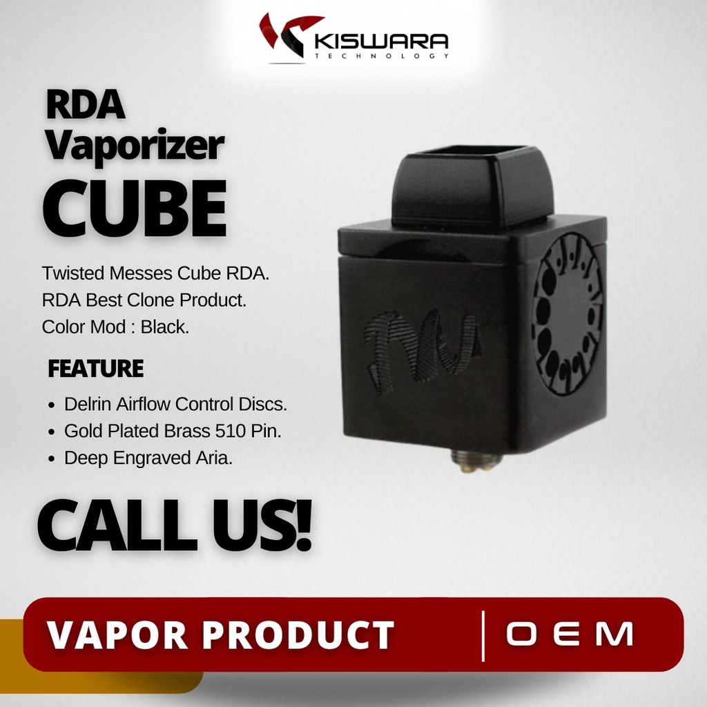 Twisted Messes Cube RDA Atomizer - BLACK [Clone]