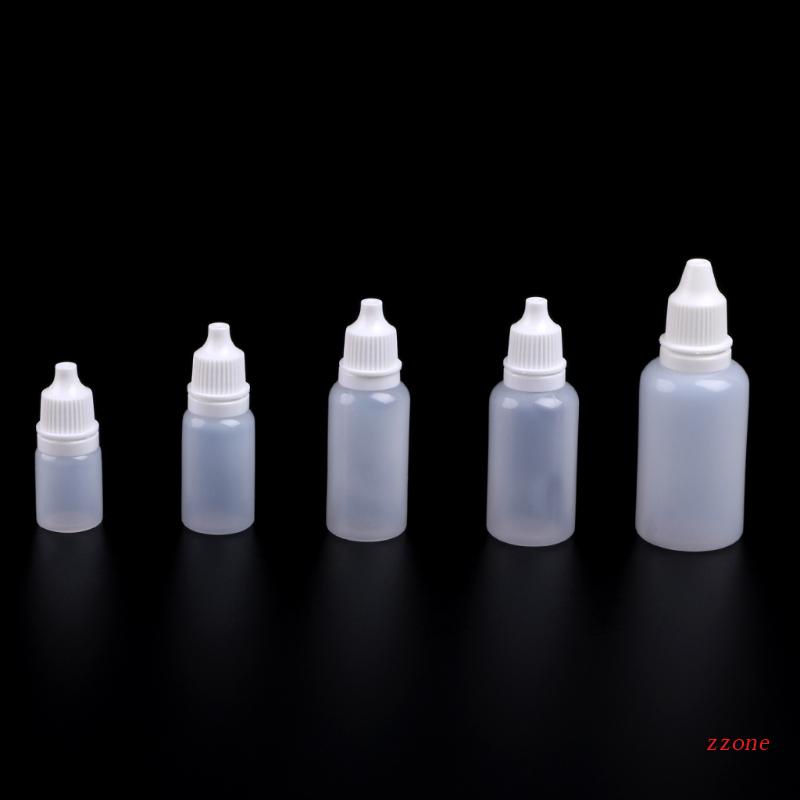 Zzz 5ml-30ml Ujung Jarum Botol Kosong Tetes Cairan Plastik Squeezeable Putih Untuk Ca