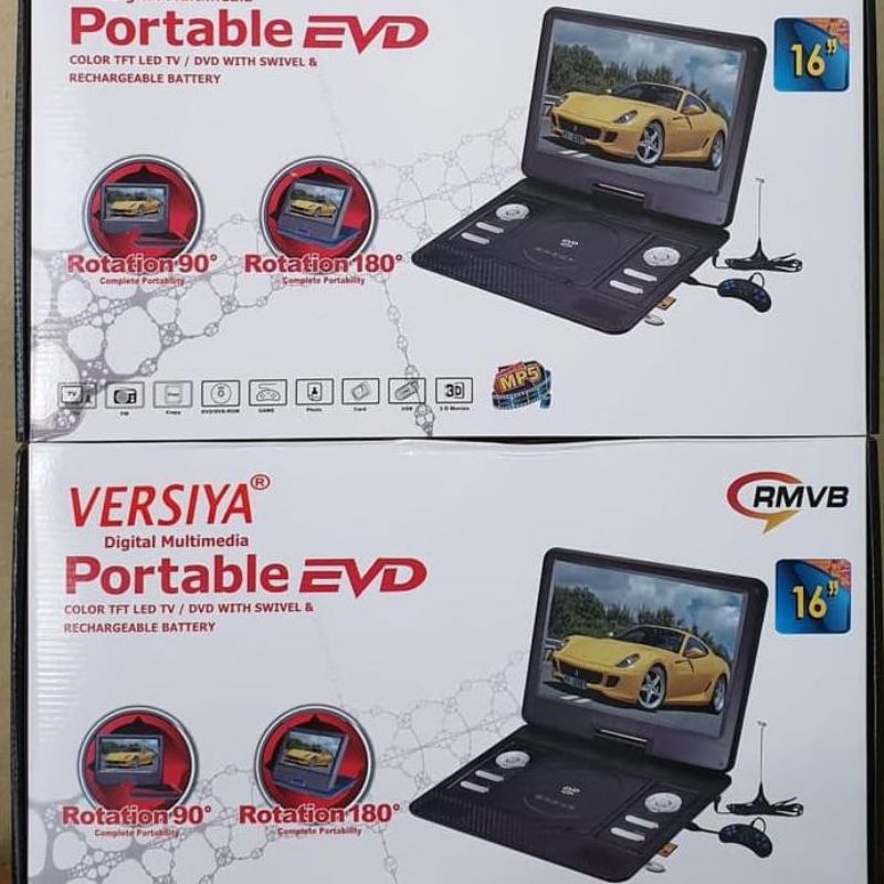 VERSIYA DVD DIGITAL MULTIMEDIA PORTABLE EVD 16 INCH