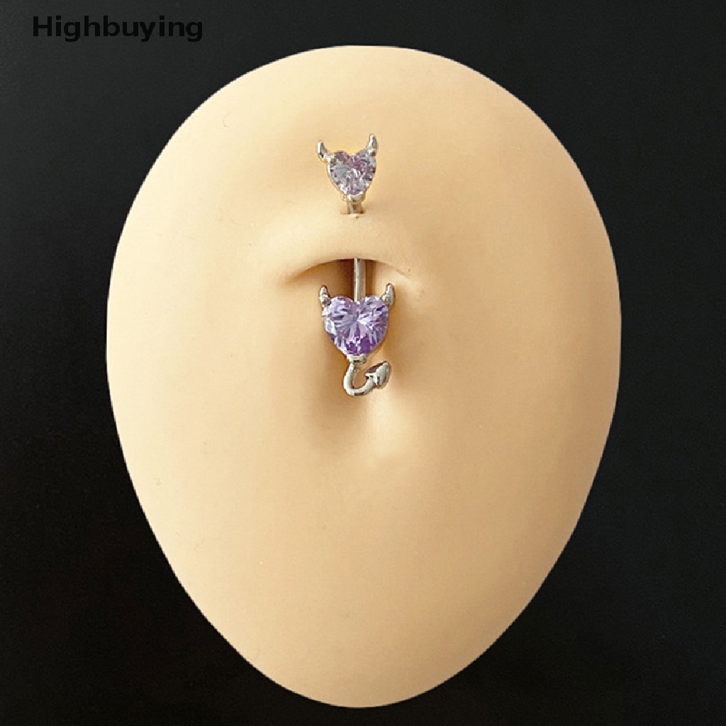 Hbid Belly Button Crystal Belly Rings Sexy Zircon Butterfly Heart Navel Ring Glory