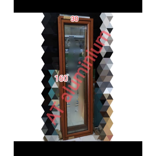 jendela aluminium 30x160 serat kayu