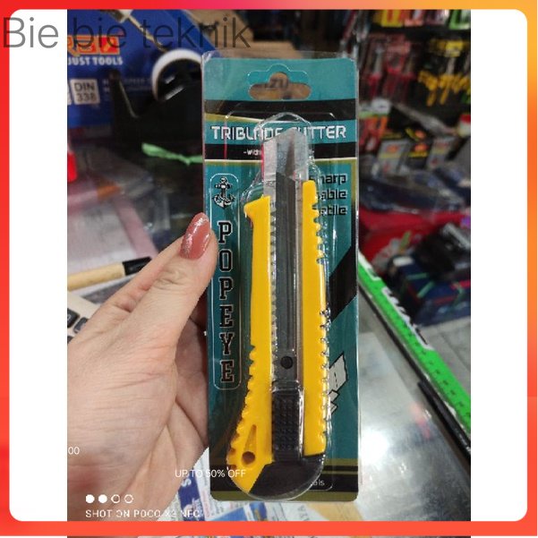 

pisau cutter POPEYE /pisau cuter POPEYE .Bie bie teknik