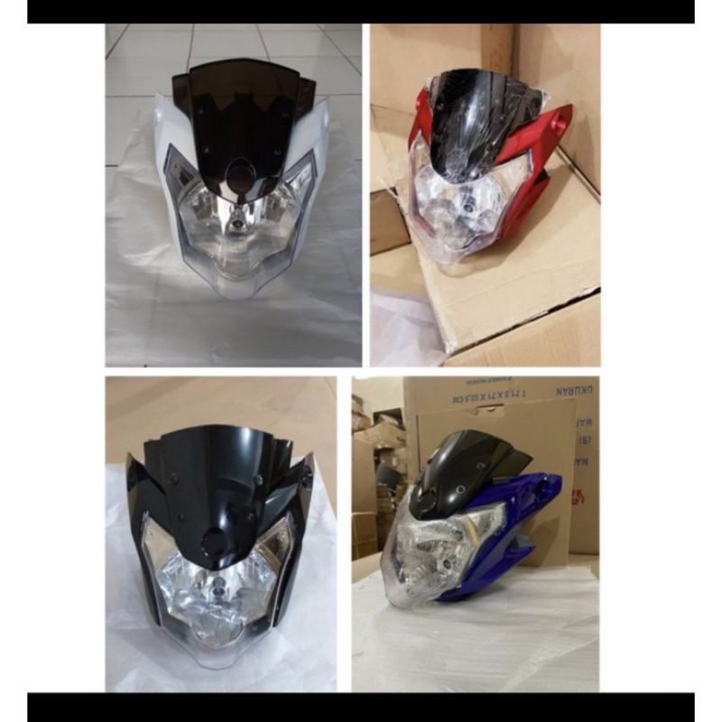 REFLEKTOR KEDOK LAMPU DEPAN VIXION NEW NVL VIXION NEW LIGHTING HEADLAMP VIXION MERAH BIRU HITAM PUTI